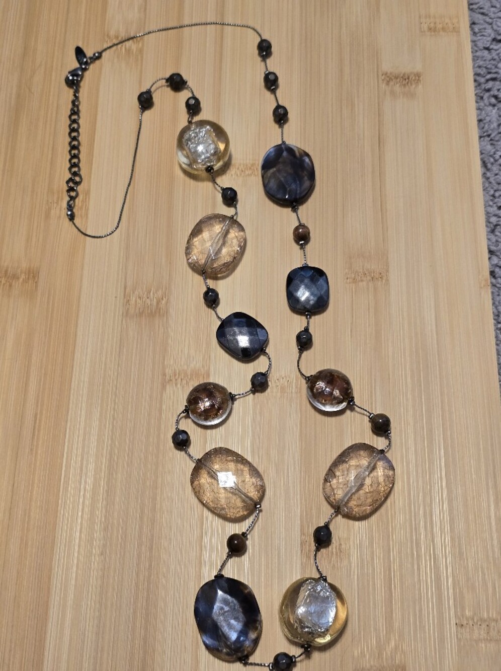 👑🩷Christopher & Banks Double Strand Beaded Statement Necklace👑🩷